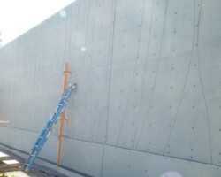 The University of Western States' (uws.edu) anatomy lab under construction. The cast in place concrete walls were colored with Davis Colors "Green Slate" (daviscolors.com). The architect was Office OA, LLC (ooa-architects.com), the general contractor was Precision Concrete Company (T: 503-253-4827), and the concrete contractor was Whitaker/Ellis (T: 503-768-3017).