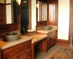 These concrete countertops where colored with Davis Colors concrete pigments ww.daviscolors.com. Color is San Diego Buff. The contractor who made the countertops was Concrete Approaches www.concreteapproaches.com (214) 637-1511.