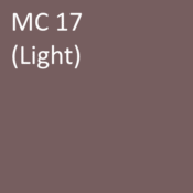 Number: 17<br>Name: MC 17 (light)<br>Hex: #765e5f<br>RGB: R 118 G 94 B 95<br>CMYK: C 0% M 9% Y 9% K 54%<br>Description: This color is part of the Subtle group. Davis Colors Mortar Pigment MC17 Light