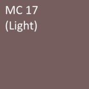 Number: 17<br>Name: MC 17 (light)<br>Hex: #765e5f<br>RGB: R 118 G 94 B 95<br>CMYK: C 0% M 9% Y 9% K 54%<br>Description: This color is part of the Subtle group. Davis Colors Mortar Pigment MC17 Light