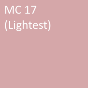 Number: 17<br>Name: MC 17 (lightest)<br>Hex: #d5a7a9<br>RGB: R 213 G 167 B 169<br>CMYK: C 0% M 18% Y 17% K 16%<br>Description: This color is part of the Subtle group. Davis Colors Mortar Pigment MC17 Lightest
