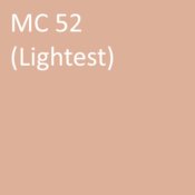 Number: 52<br>Name: MC 52 (lightest)<br>Hex: #ddb199<br>RGB: R 221 G 177 B 153<br>CMYK: C 0% M 17% Y 27% K 13%<br>Description: This color is part of the Subtle group. Davis Colors Mortar Pigment MC52 Lightest
