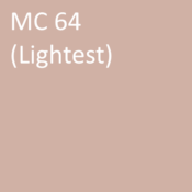 Number: 64<br>Name: MC 64 (lightest)<br>Hex: #d0b1a5<br>RGB: R 208 G 177 B 165<br>CMYK: C 0% M 12% Y 17% K 18%<br>Description: This color is part of the Subtle group. Davis Colors Mortar Pigment MC64 Lightest