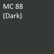 Number: 88<br>Name: MC 88 (dark)<br>Hex: #343936<br>RGB: R 52 G 57 B 54<br>CMYK: C 2% M 0% Y 1% K 78%<br>Description: This color is part of the Subtle group. Davis Colors Mortar Pigment MC88 Dark
