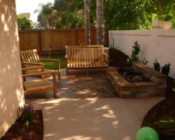 The integral color used on this patio in Rancho Penasquitos, CA was Davis Colors Yosemite Brown. The contractor was AJ Criss Landscaping (www.ajcriss.com). The concrete was supplied by Ogle & Garnica Materials (619-938-3780).