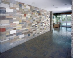 This unique concrete wall is located at Orco Blocks headquarters. Orco Block uses Davis Colors concrete pigments to create appealing color blends for their concrete products. To learn more about Orcos quality products visit them at www.orcopaverswalls.com/home.htm or call them at 800-473-6725.