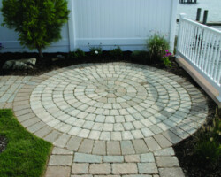 This patio is paved with Nicolock’s Colonial Cobble Circle pavers with their Adobe color blend. Nicolock uses Davis Colors’ concrete pigments to make their custom color blends. To learn more about Nicolock’s products visit them at www.nicolock.com.
